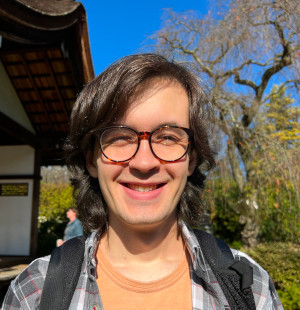 A picture of William at a Japanese garden